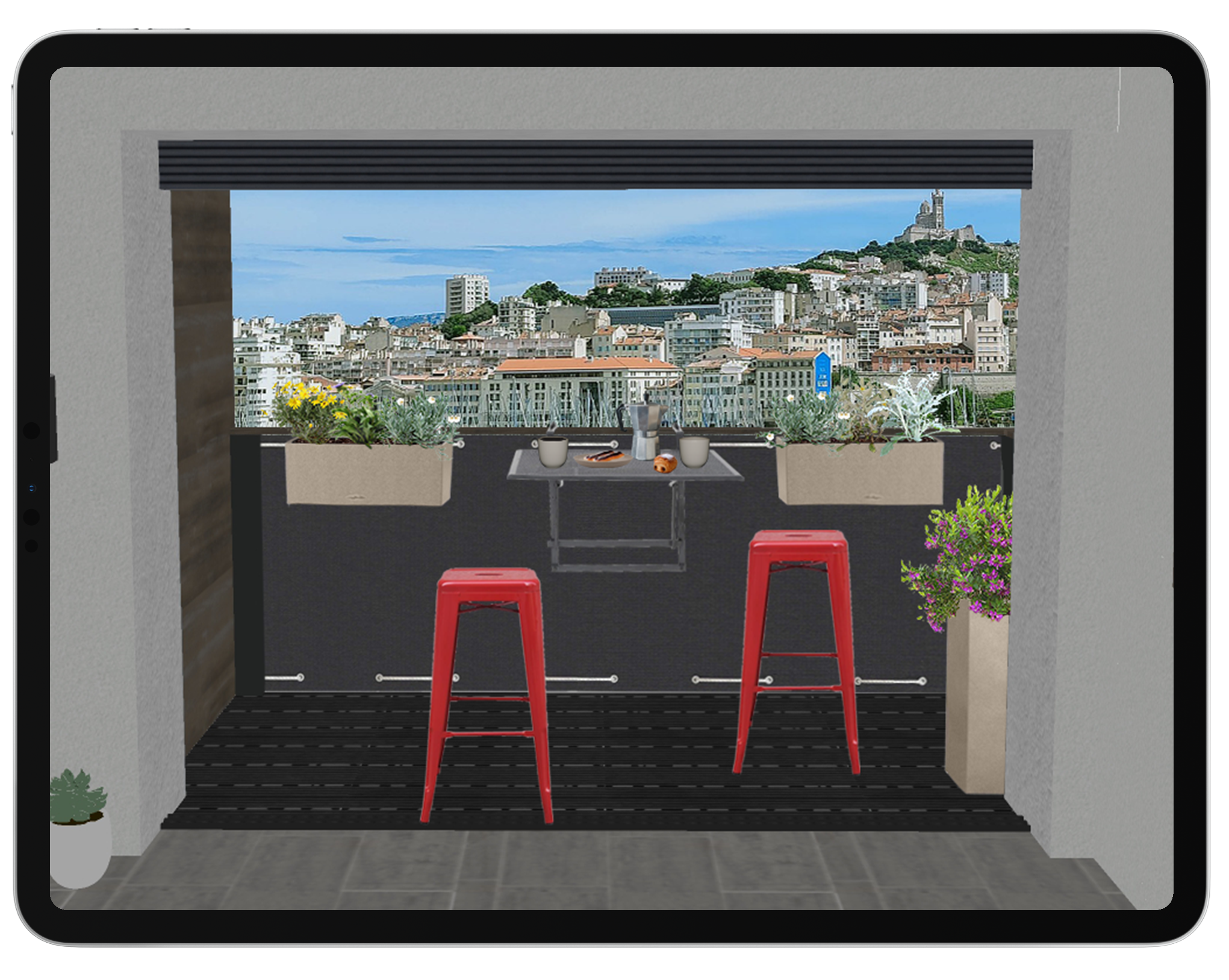 Présentation des scènes paysagères gratuites - Balcon